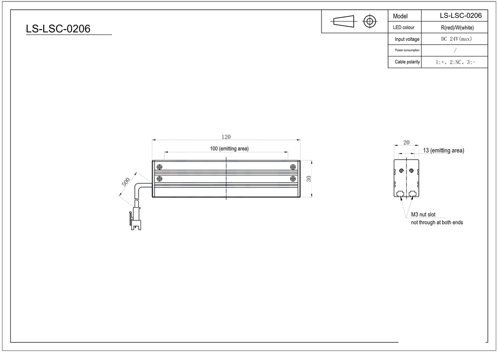 LS-LSC-0206 dimensions (mm)