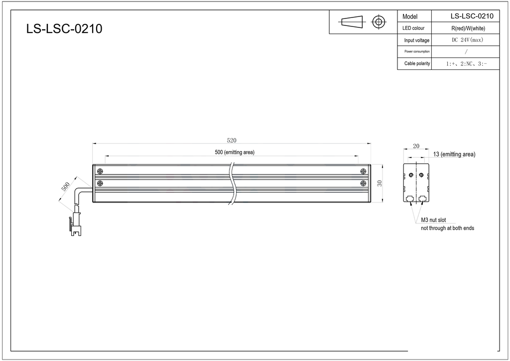 LS-LSC-0210 dimensions (mm)