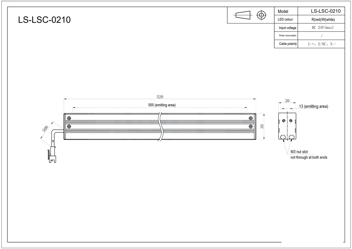 LS-LSC-0210 dimensions (mm)
