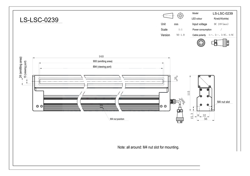 LS-LSC-0239 dimensions (mm)