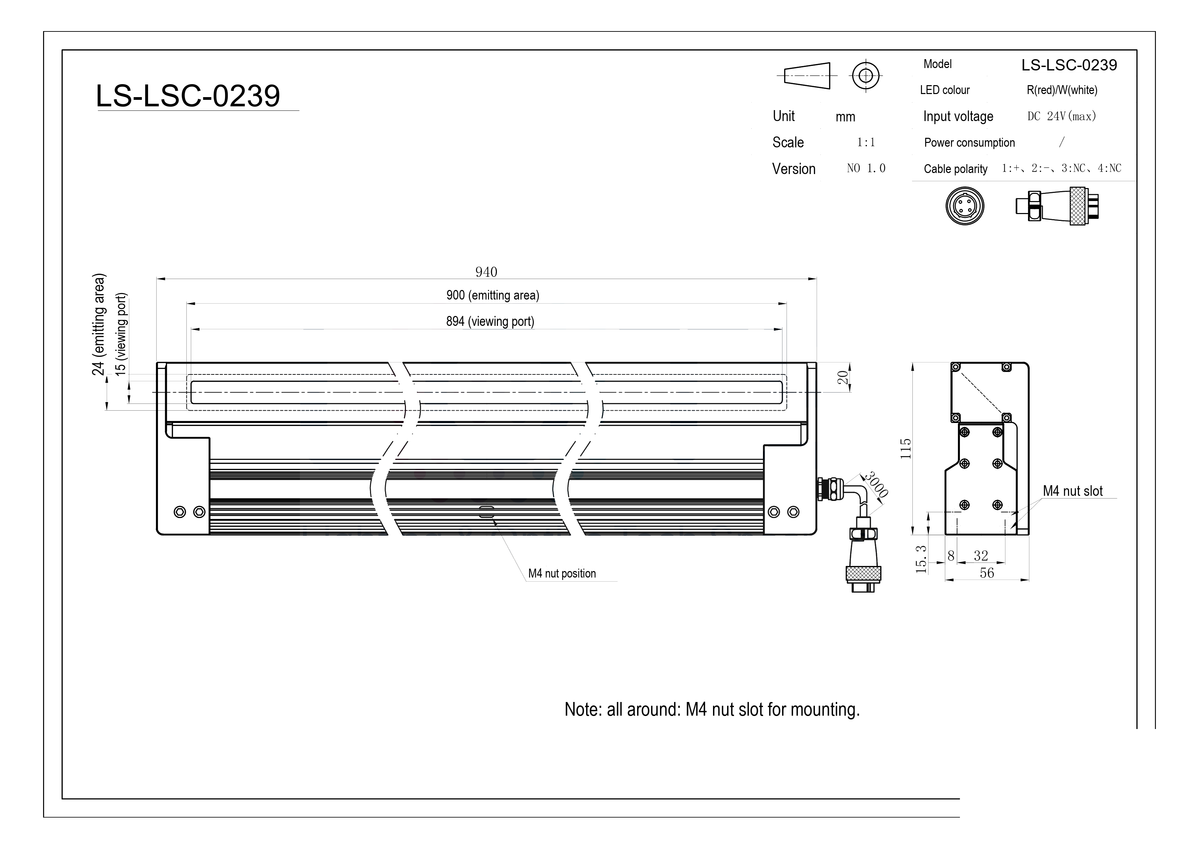 LS-LSC-0239 dimensions (mm)