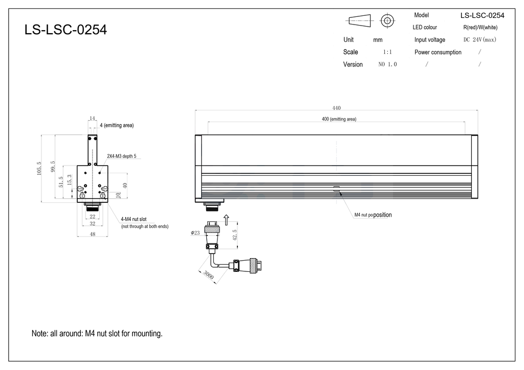 LS-LSC-0254 dimensions (mm)