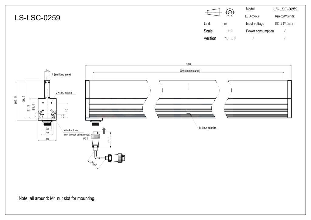LS-LSC-0259 dimensions (mm)