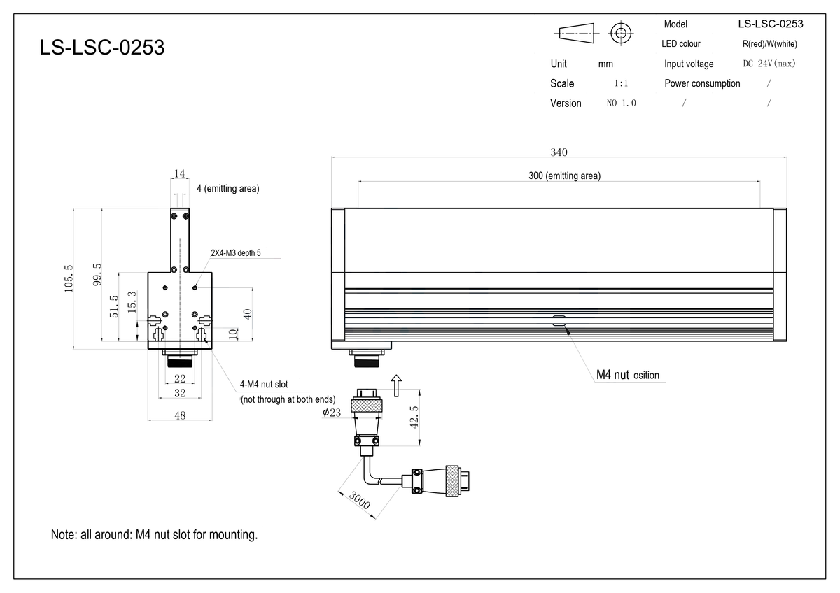 LS-LSC-0253 dimensions (mm)