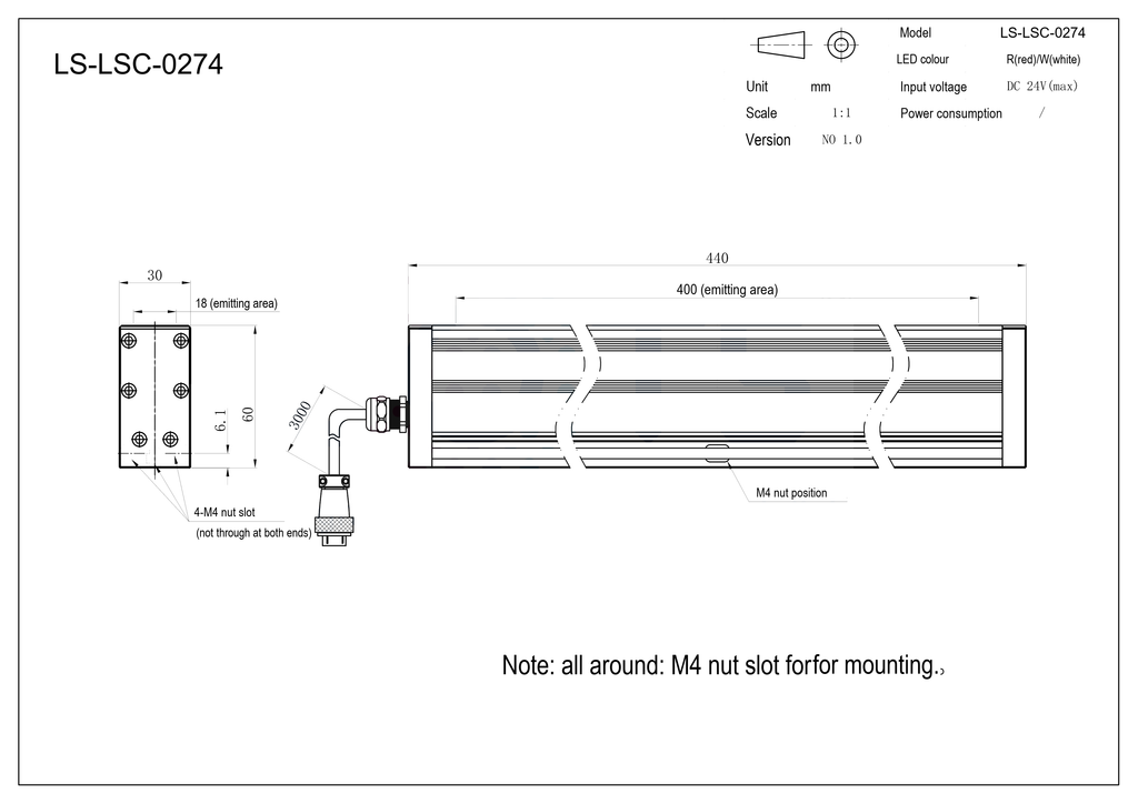 LS-LSC-0274 dimensions (mm)