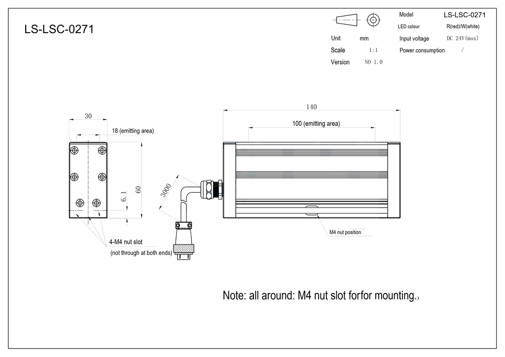 LS-LSC-0271 dimensions (mm)