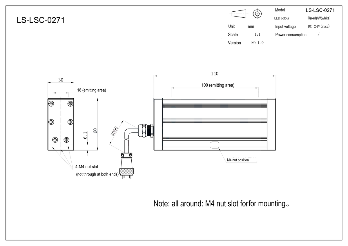 LS-LSC-0271 dimensions (mm)