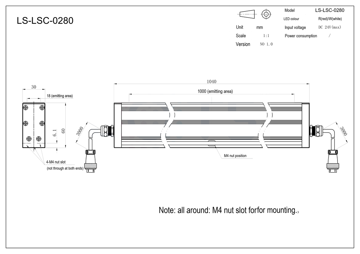 LS-LSC-0280 dimensions (mm)