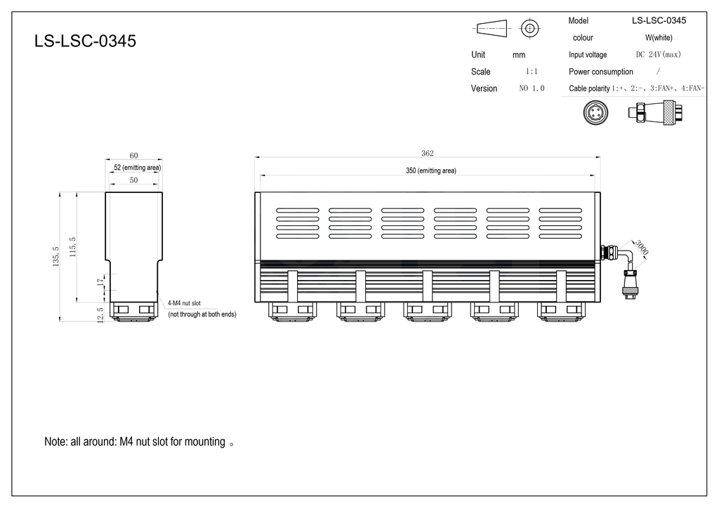 LS-LSC-0345 dimensions (mm)