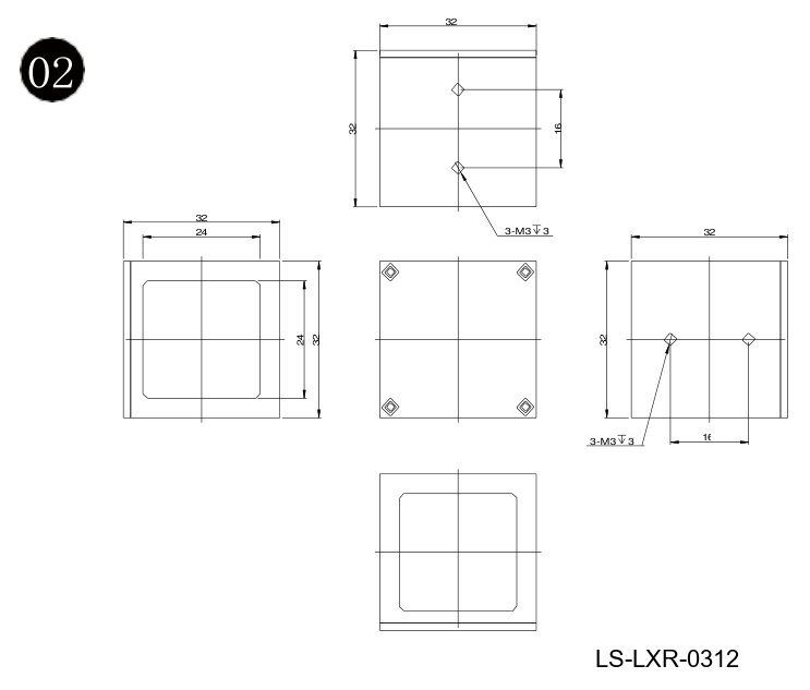 LS-LXR-0312 dimensions (mm)