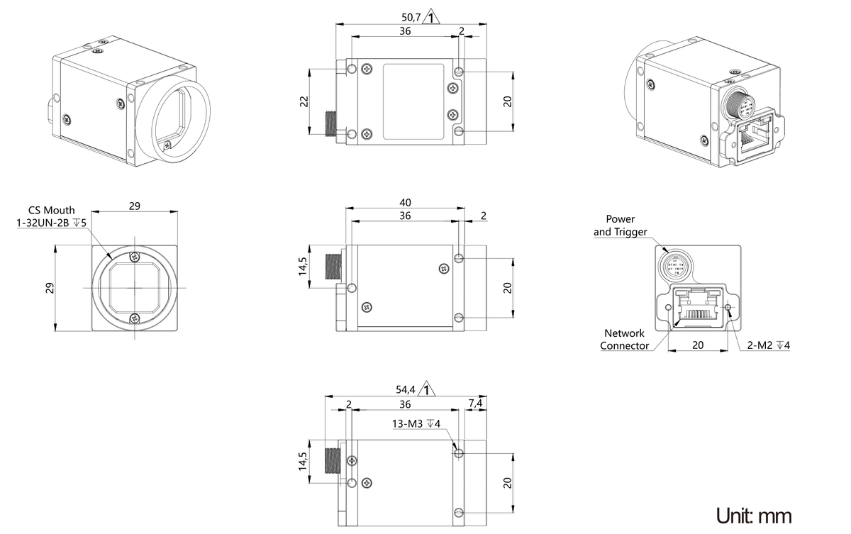 LS-MV-200GC-GE/M dimensions (mm)
