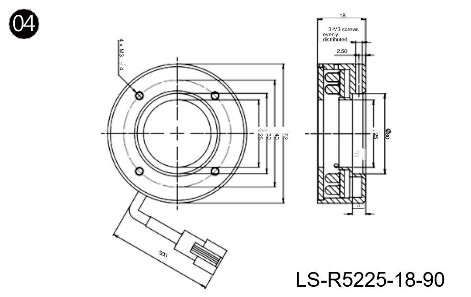 52 mm dia. non-standard ring lights (LS-R5225-18-90)