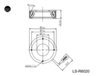 LS-R6020 dimensions (mm)