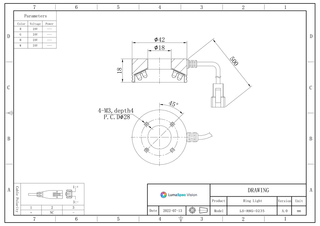 LS-RNG-0235 dimensions (mm)
