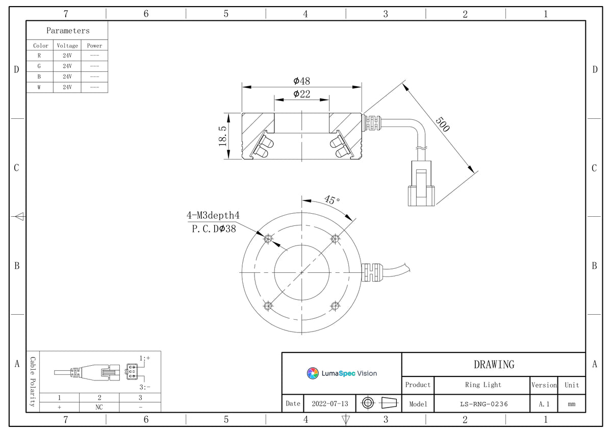 LS-RNG-0236 dimensions (mm)
