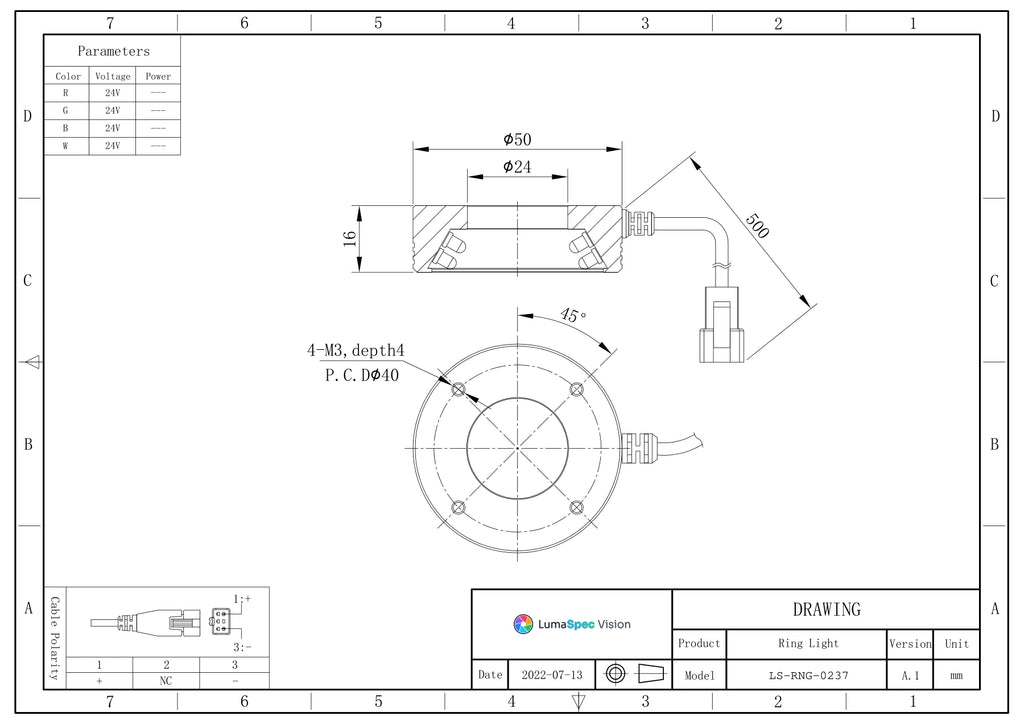 LS-RNG-0237 dimensions (mm)