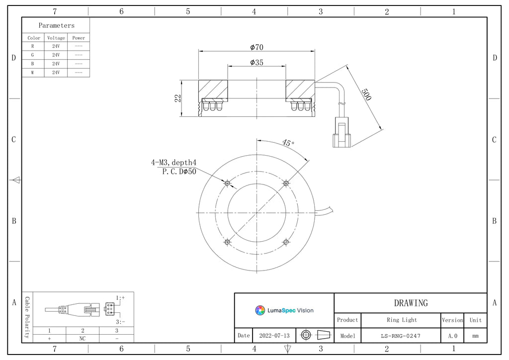 LS-RNG-0247 dimensions (mm)