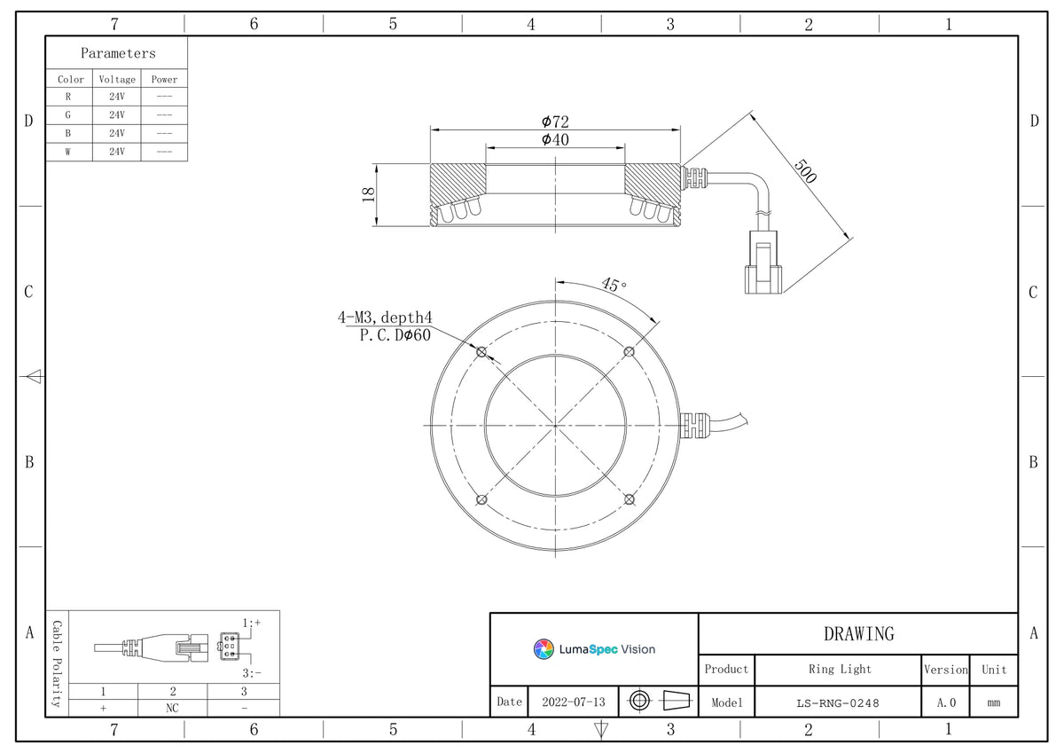 LS-RNG-0248 dimensions (mm)