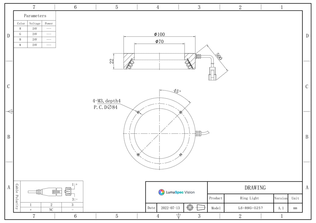 LS-RNG-0257 dimensions (mm)