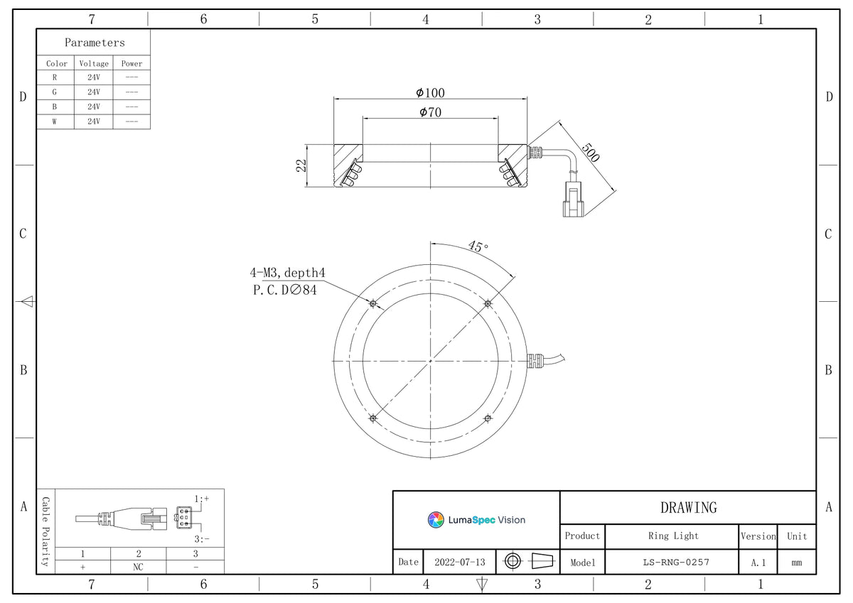 LS-RNG-0257 dimensions (mm)