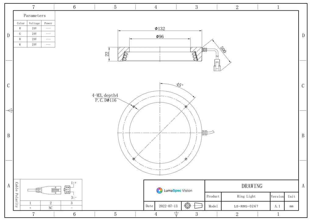 LS-RNG-0267 dimensions (mm)
