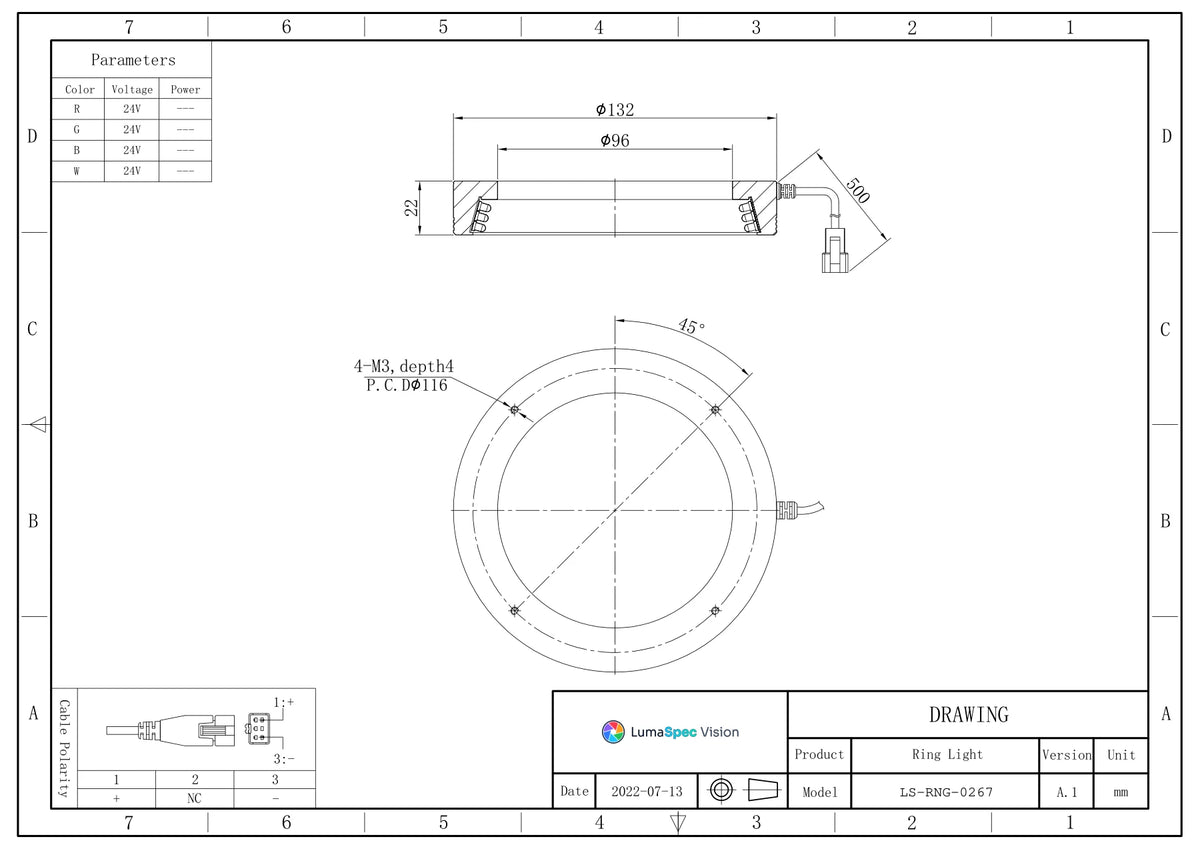 LS-RNG-0267 dimensions (mm)