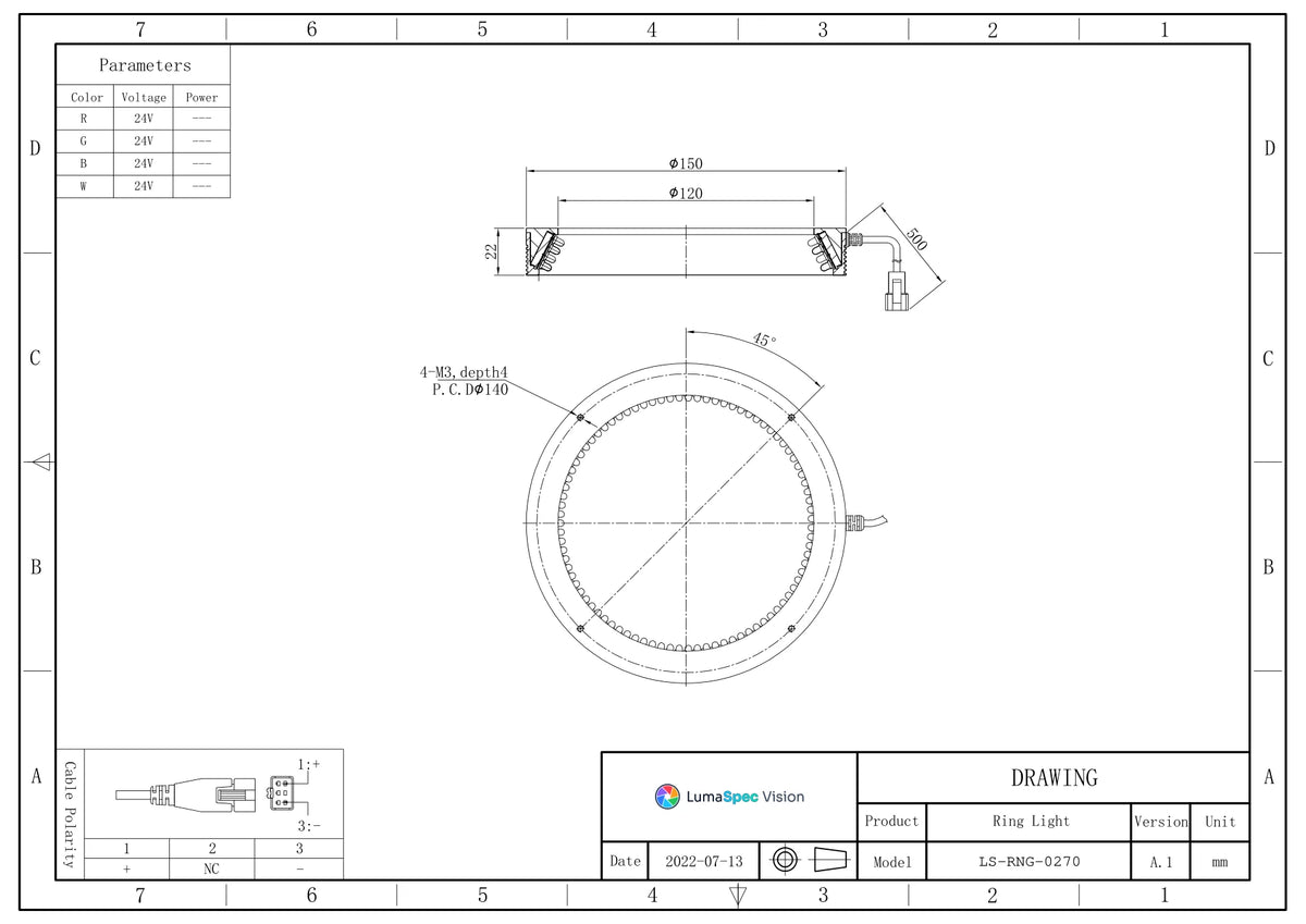 LS-RNG-0270 dimensions (mm)
