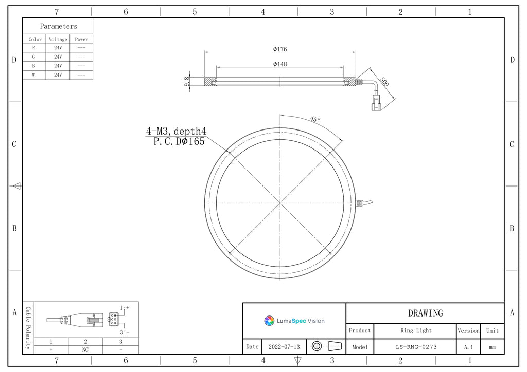 LS-RNG-0273 dimensions (mm)