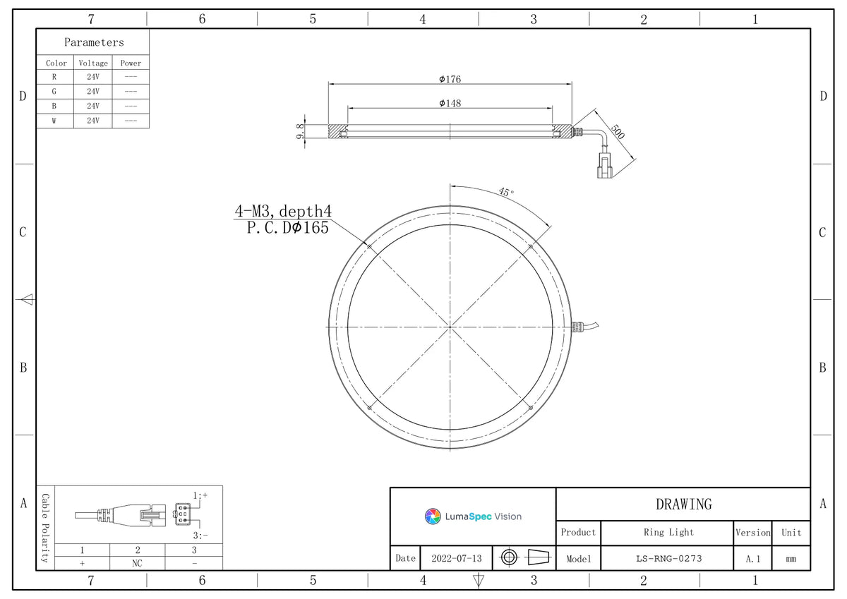 LS-RNG-0273 dimensions (mm)
