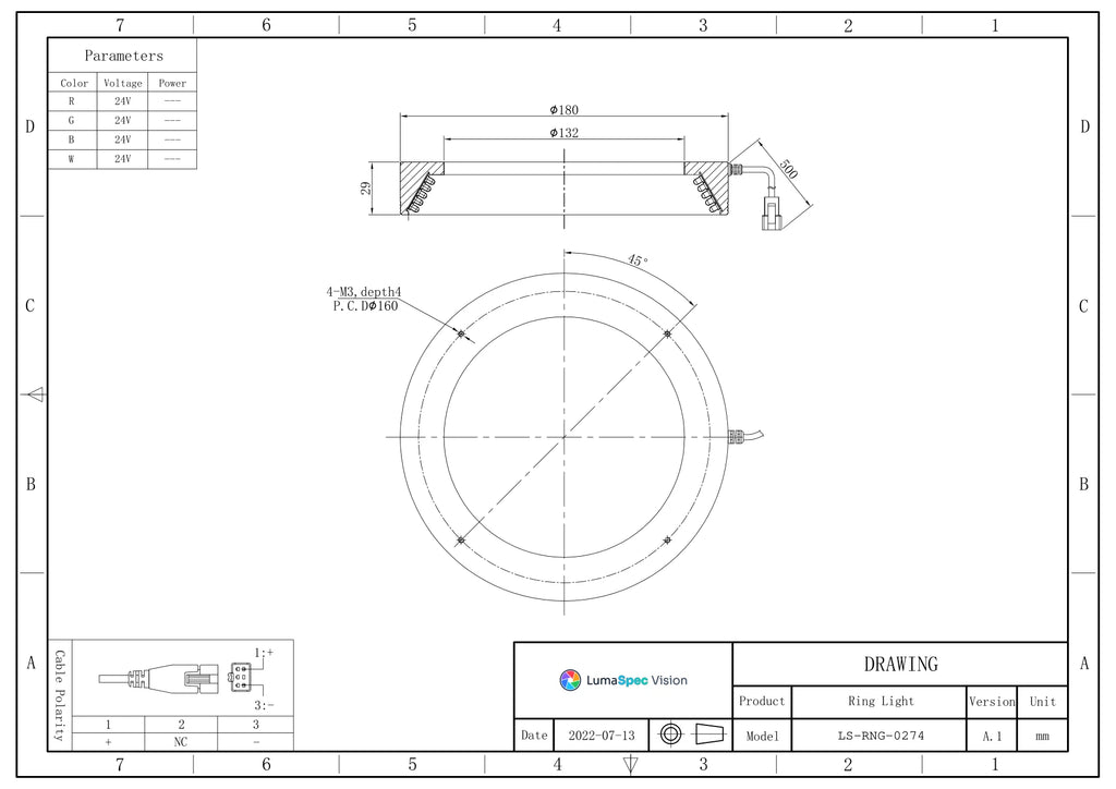 LS-RNG-0274 dimensions (mm)