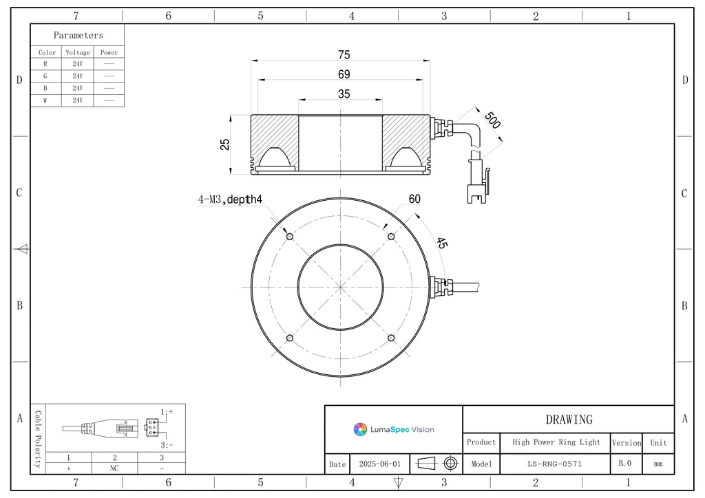 LS-RNG-0571 dimensions (mm)
