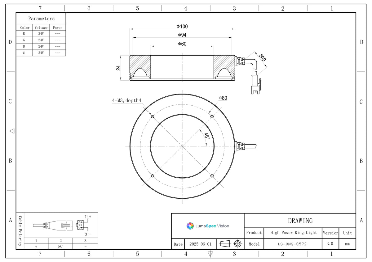 LS-RNG-0572 dimensions (mm)