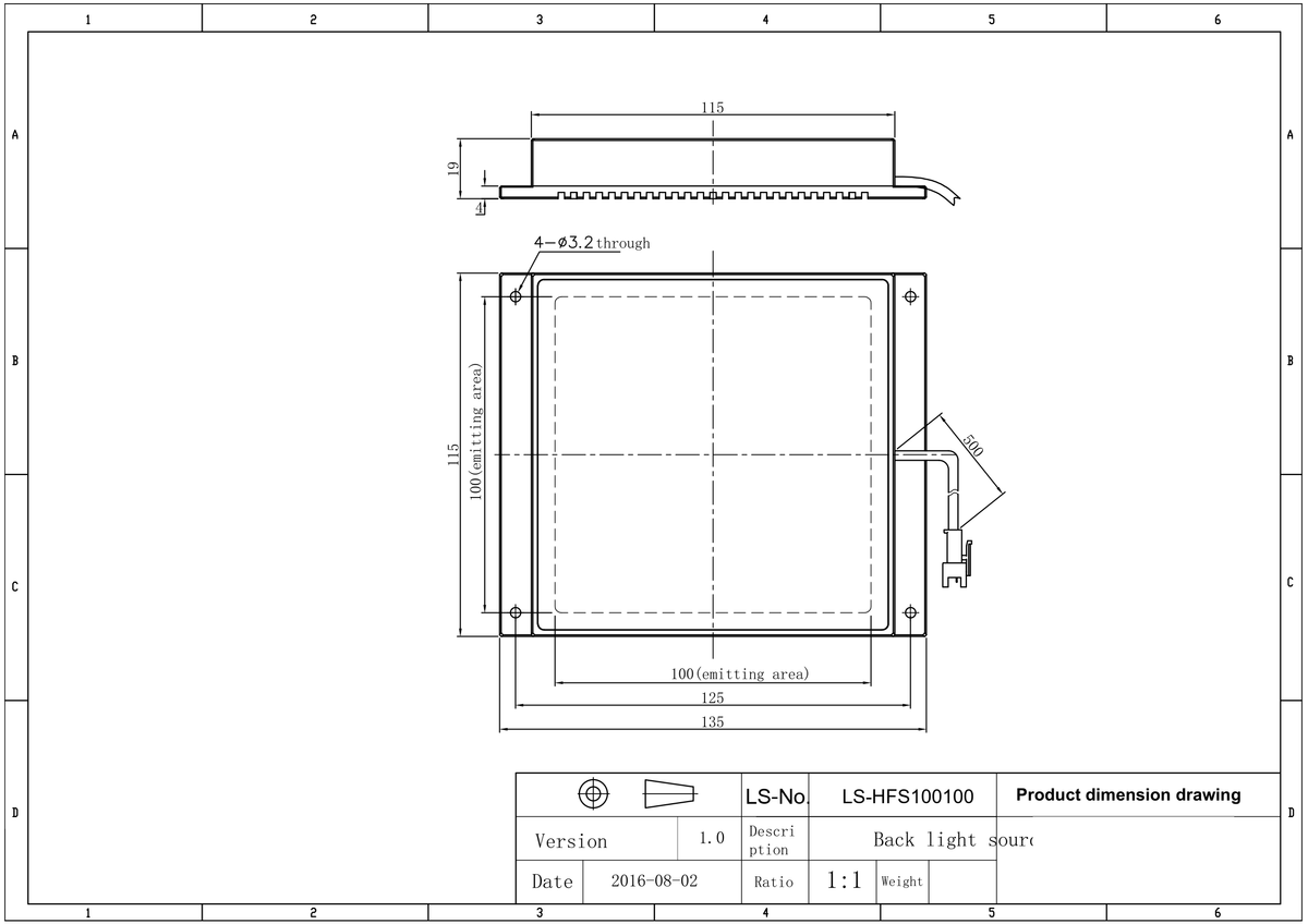 LS-BKL-1346 dimensions (mm)