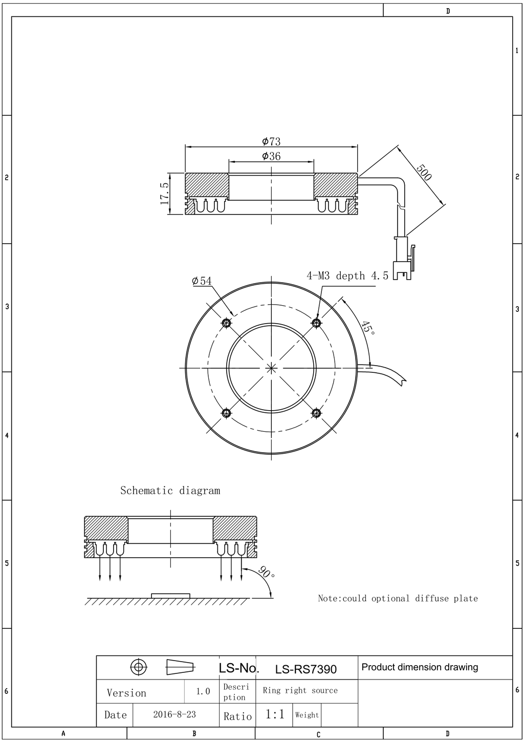 LS-RNG-0341 dimensions (mm)