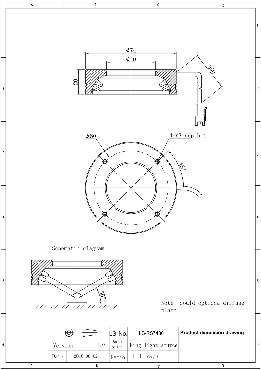 LS-RNG-0884 dimensions (mm)