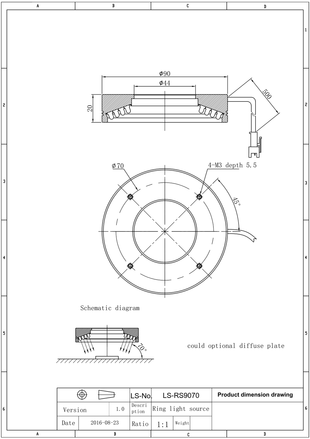 LS-RNG-0885 dimensions (mm)