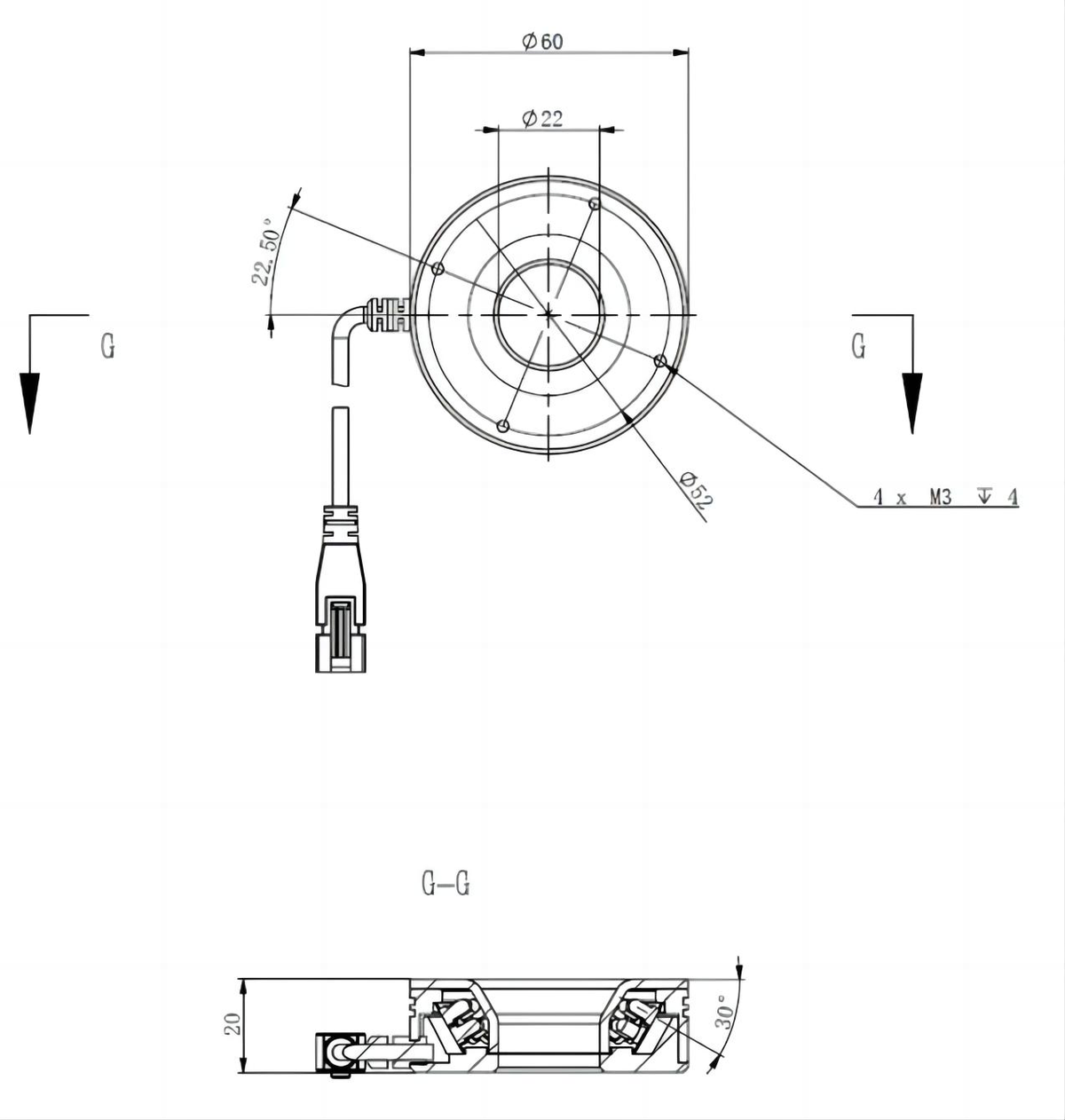 LS-RNG-0125 dimensions (mm)