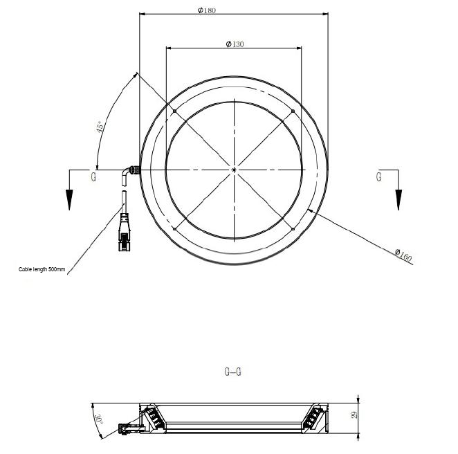 LS-RNG-0155 dimensions (mm)