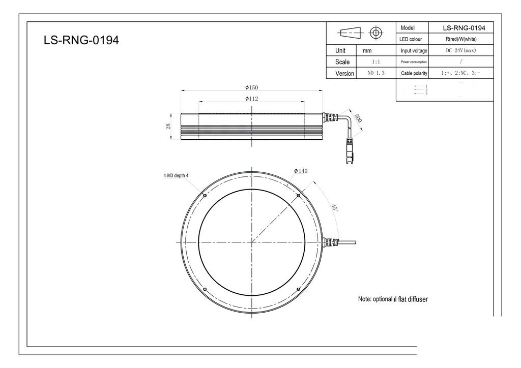LS-RNG-0194 dimensions (mm)