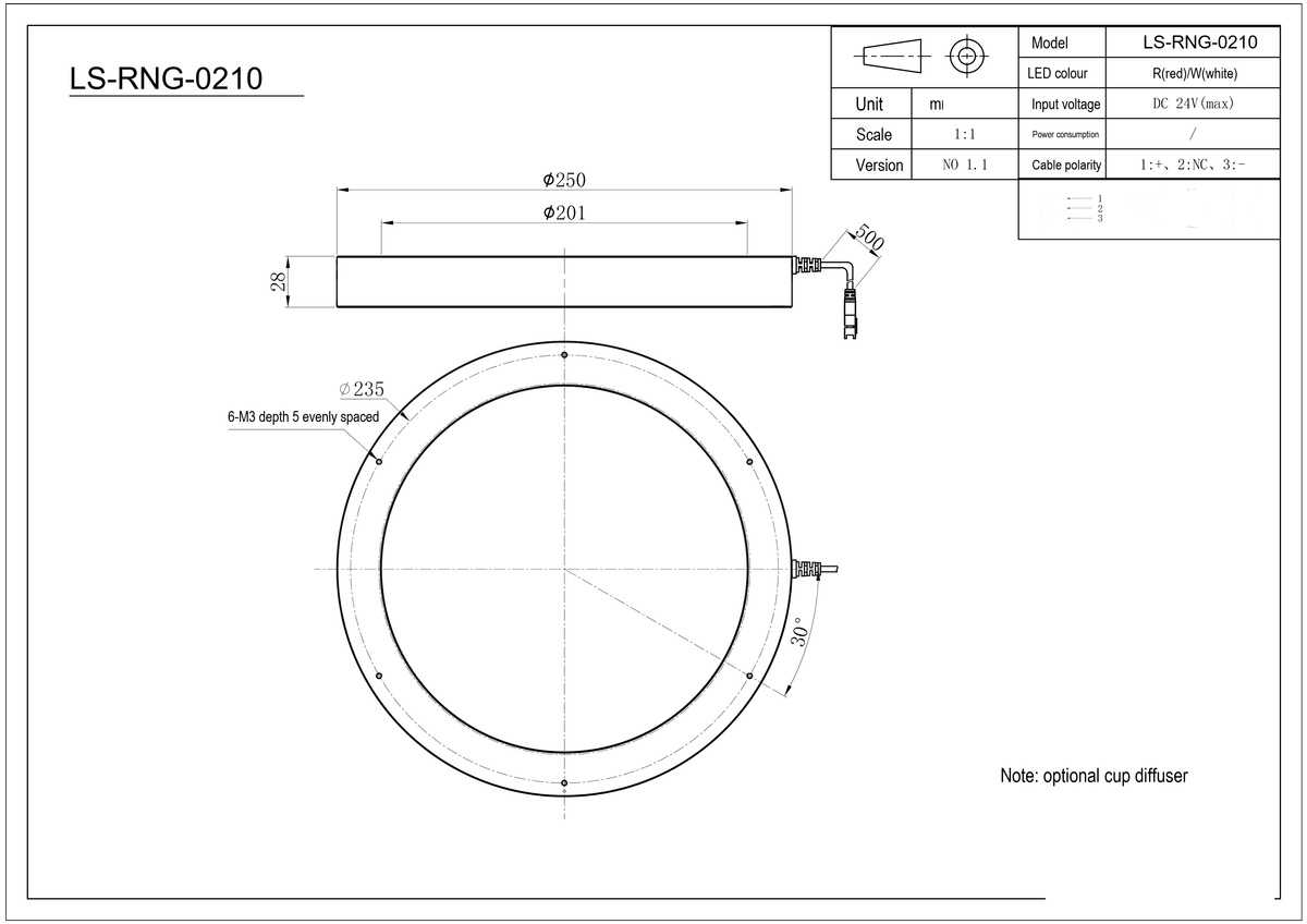 LS-RNG-0210 dimensions (mm)