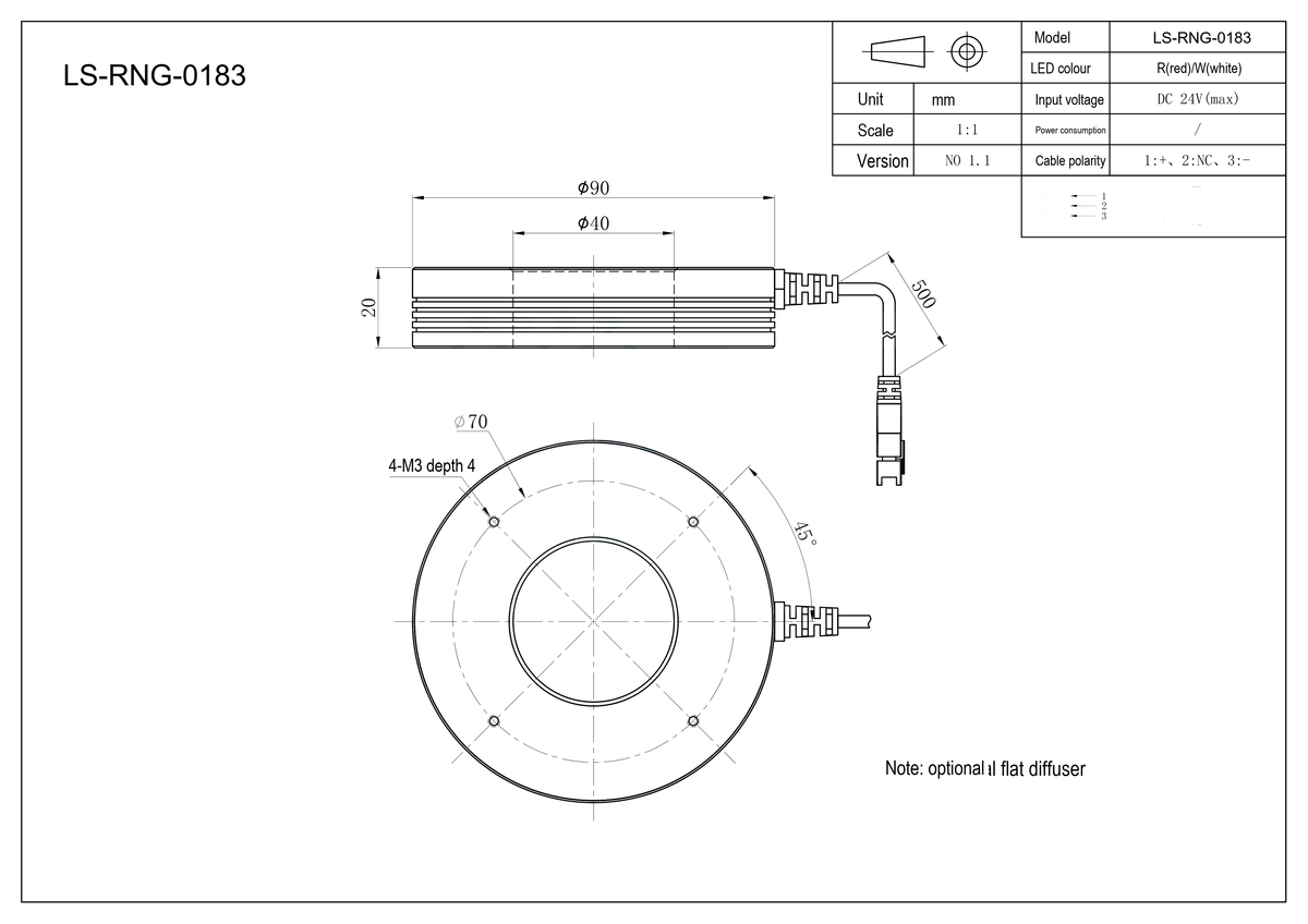 LS-RNG-0183 dimensions (mm)