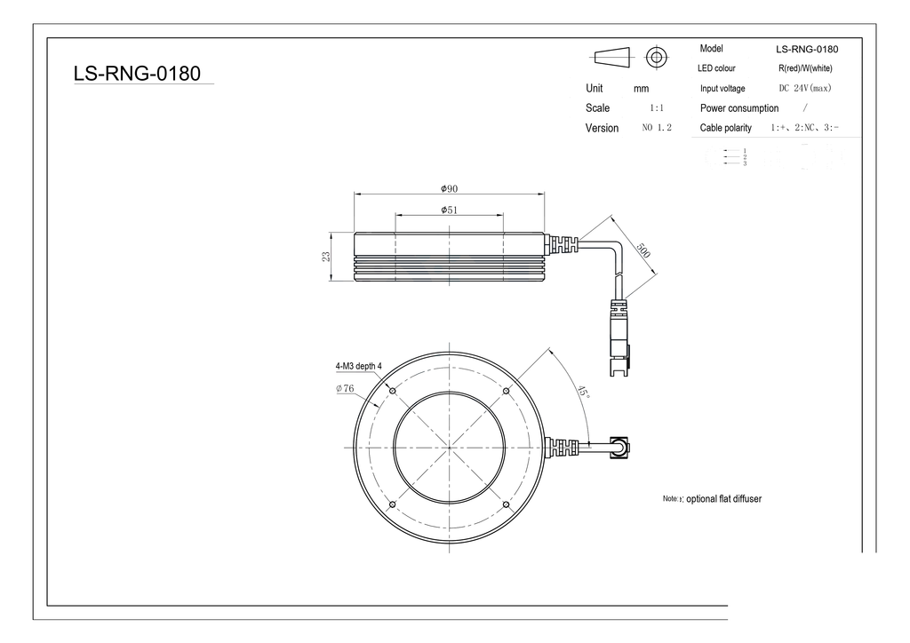 LS-RNG-0180 dimensions (mm)