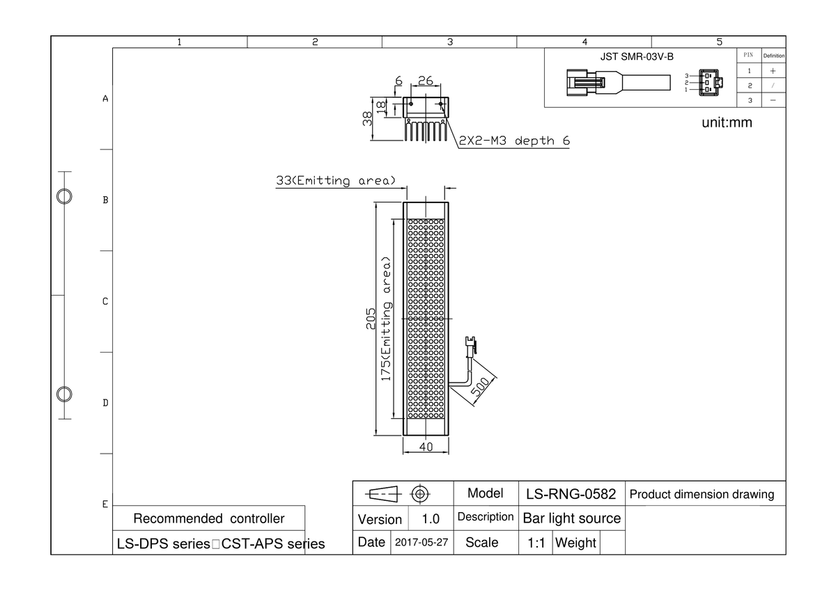 LS-RNG-0582 dimensions (mm)