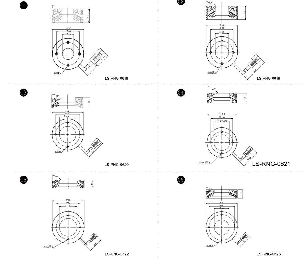 LS-RNG-0618 dimensions (mm)