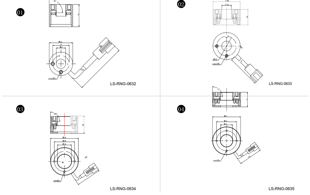 LS-RNG-0632 dimensions (mm)