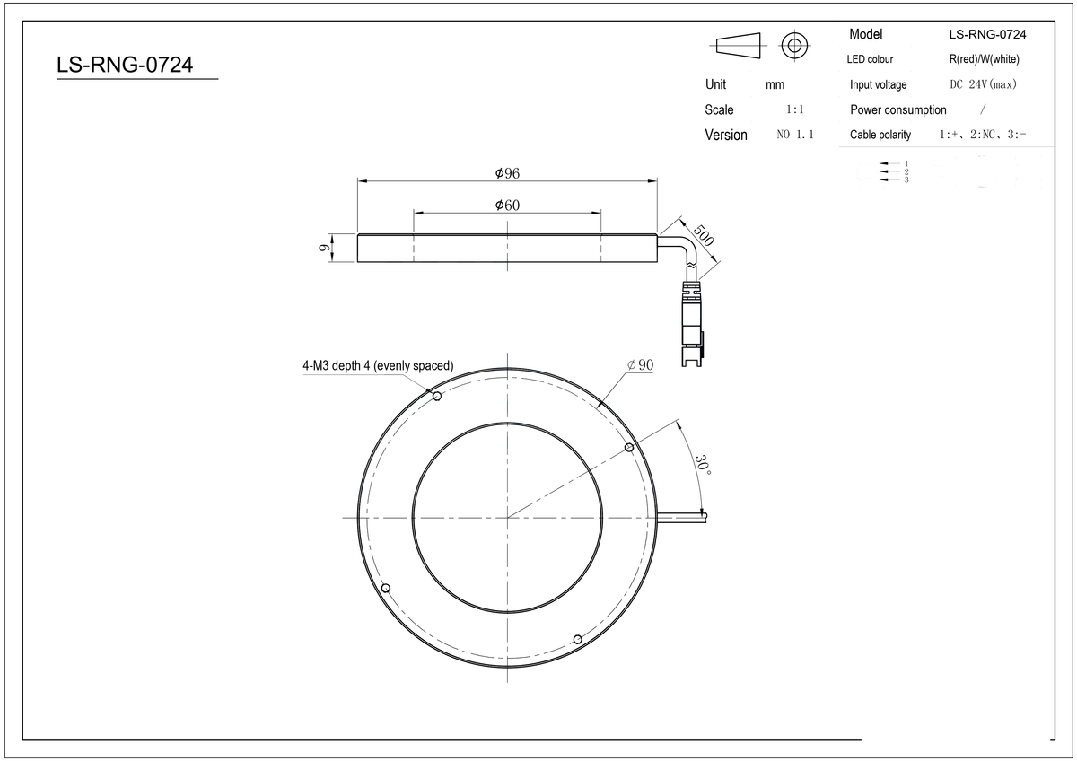 LS-RNG-0724 dimensions (mm)