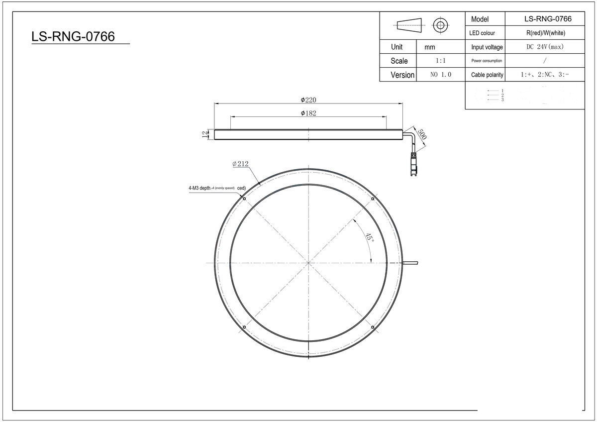 LS-RNG-0766 dimensions (mm)