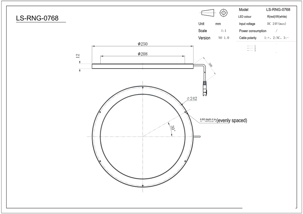 LS-RNG-0768 dimensions (mm)