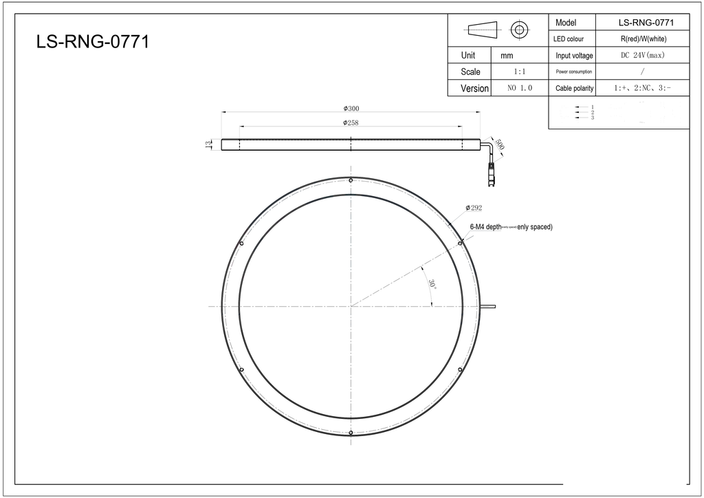LS-RNG-0771 dimensions (mm)