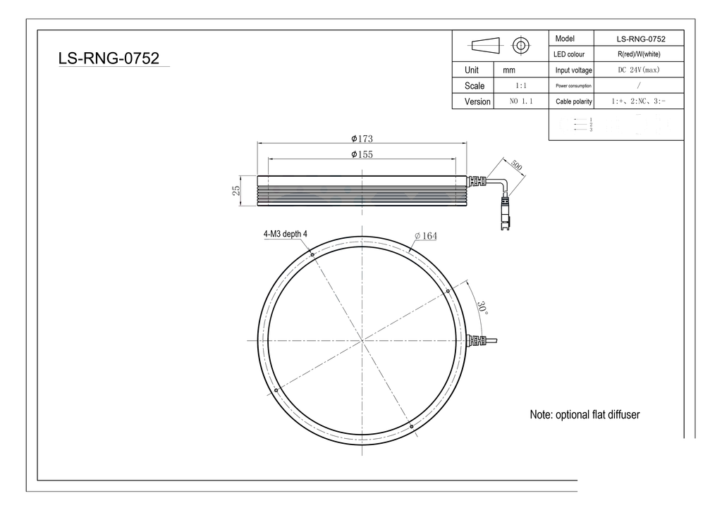 LS-RNG-0752 dimensions (mm)